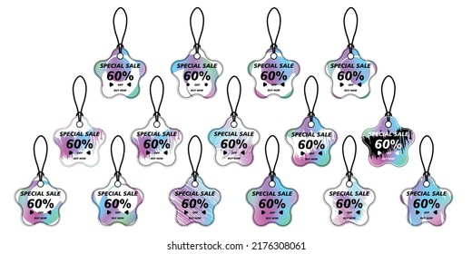 Best Flowers Price tags sticker. Price labels with various shapes. Sticker shapes for design mockups. Price tags stickers for preview tags, labels, price tags, coupons and discount
