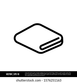 The best Folded Towel icon vector, illustration logo template in trendy style. Suitable for many purposes.
