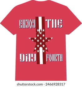 best font typography t shirt | USA flag | star|pink t shirt with american flag