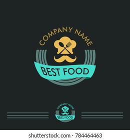best food restaurant chef vintage company logo