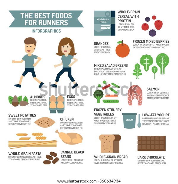 best-foods-runners-inforgraphic-stock-vector-royalty-free-360634934