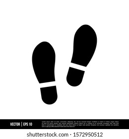 The best Footprint icon vector, illustration logo template in trendy style. Suitable for many purposes.