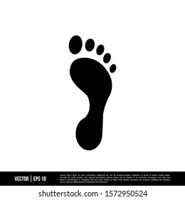 The best Footprint icon vector, illustration logo template in trendy style. Suitable for many purposes.