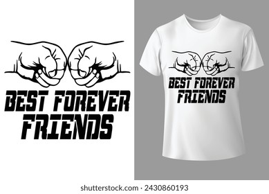 Best Forever Friends Vector happy friendship day bestie attractive design

