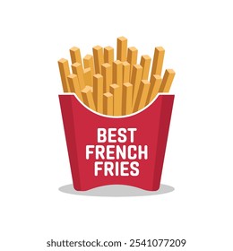 Best French fries vector clipart icon