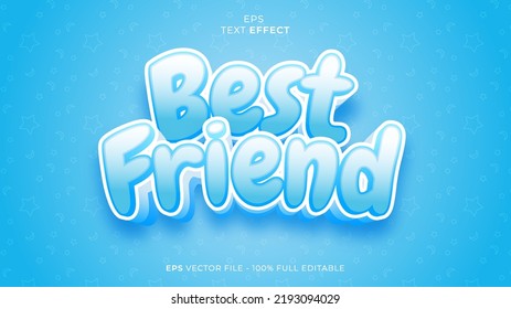 Best Friend editable text effect font