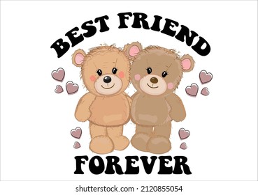 best friend forever bear design