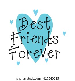 Best Friend Forever Logo Vector Template 