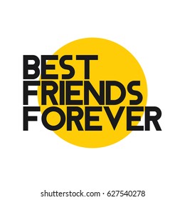 Best Friend Forever Logo Vector Template 