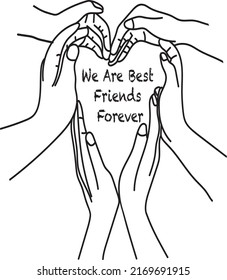 Best Friend Forever Love My Best Friend Love Hand