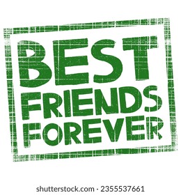best friend forever stickers vector illustration