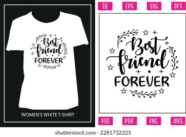 Best friend forever t-shirt design