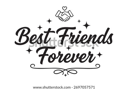 Best Friend Forever Vector Design