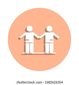 Best, friend, friendship, group badge icon. Simple glyph, flat vector of peace and humanrights icons for ui and ux, website or mobile application