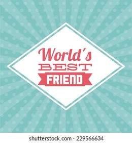 best friend graphic design , vector illustration