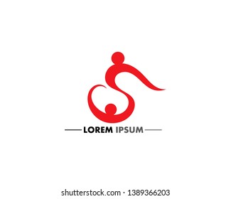 Best friend in S letter logo and symbol design vector