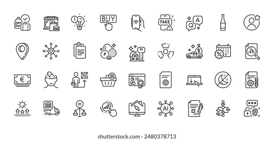 Best friend, Scroll down and Ethics line icons pack. AI, Question and Answer, Map pin icons. Clipboard, Depression treatment, Food market web icon. Vector