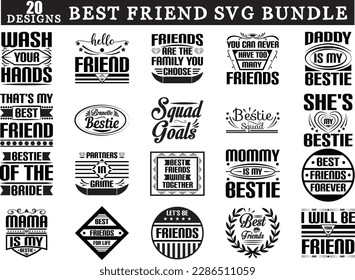 best friend svg bundle, best friend svg design, best friend svg