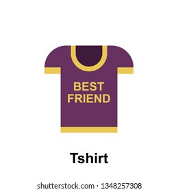 best friend t-shirt color icon. Element of friendship icon. Premium quality graphic design icon. Signs and symbols collection icon for websites, web design, mobile app