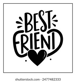 Best Friend Vector Art Illustration