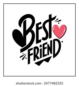 Best Friend Vector Art Illustration