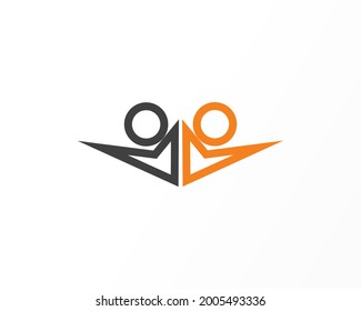 icono de diseño de logotipo de concepto de vector de amistad