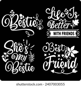 Best Friends Bundle, Friendship design, Friendship Quotes design, Friends bundle, Besties design