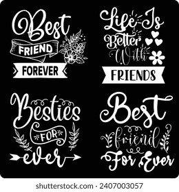 Best Friends Bundle, Friendship design, Friendship Quotes design, Friends bundle, Besties design