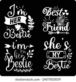 Best Friends Bundle, Friendship design, Friendship Quotes design, Friends bundle, Besties design