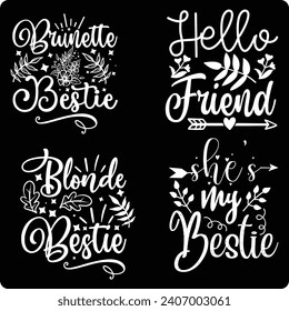 Best Friends Bundle, Friendship design, Friendship Quotes design, Friends bundle, Besties design