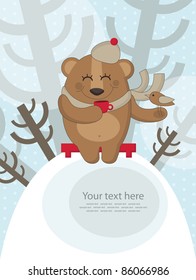 best friends card. vector illustration