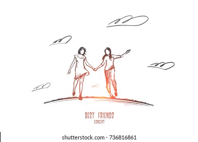 Best Friend Sketch Images Stock Photos Vectors Shutterstock