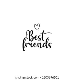 Best Friends Conceptual Handwritten Illustration