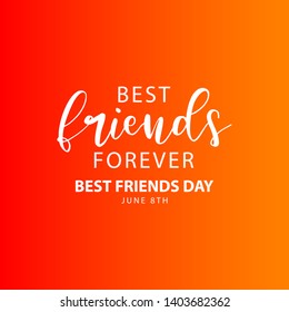 BEST FRIENDS DAY vector template. Design illustration for banner, advertising, greeting cards or print.