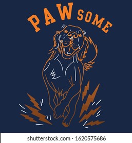 best friends dog vector graphic 