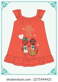 Best Friends for Ever Girl Tee