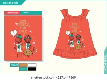 Best Friends For Ever Tee For Girl