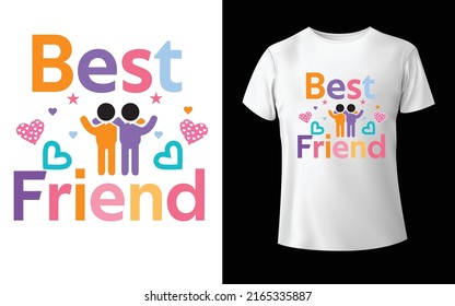 Best Friends Ever T-Shirt Design Happy Friendship Day T-Shirt Design