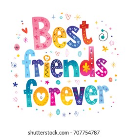 Best Friends Forever Stock Vector (Royalty Free) 235611535 | Shutterstock