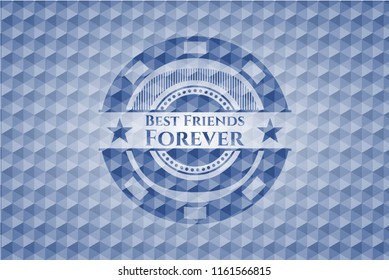 Best Friends Forever blue polygonal emblem.