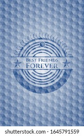 Best Friends Forever blue polygonal emblem. Vector Illustration. Detailed.