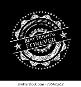 Best Friends Forever with chalkboard texture