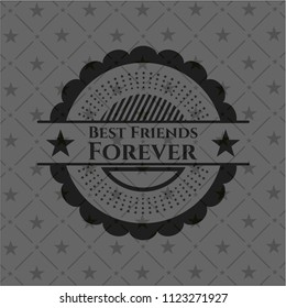 Best Friends Forever dark emblem. Retro