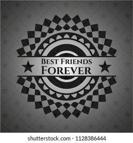 Best Friends Forever dark emblem. Retro