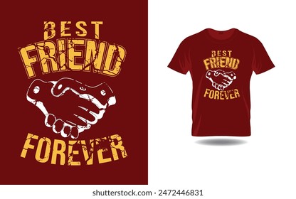 Best Friends forever, Friendship day T shirt design, Happy friendship day