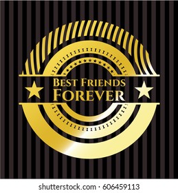 Best Friends Forever gold badge or emblem