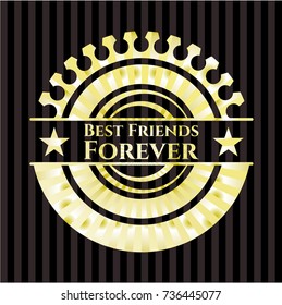 Best Friends Forever golden emblem or badge