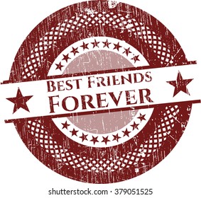 Best Friends Forever grunge stamp
