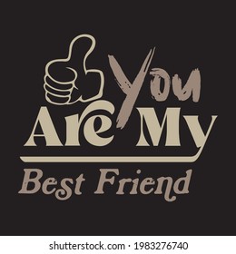 Best friends forever illustration tee shirt print graphic design
background.
