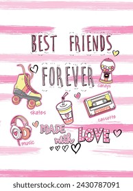 best friends forever love girl